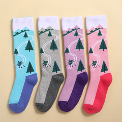 兒童滑雪襪毛巾底加厚吸汗冬季戶外運動長筒保暖襪亞馬遜跨境貨源