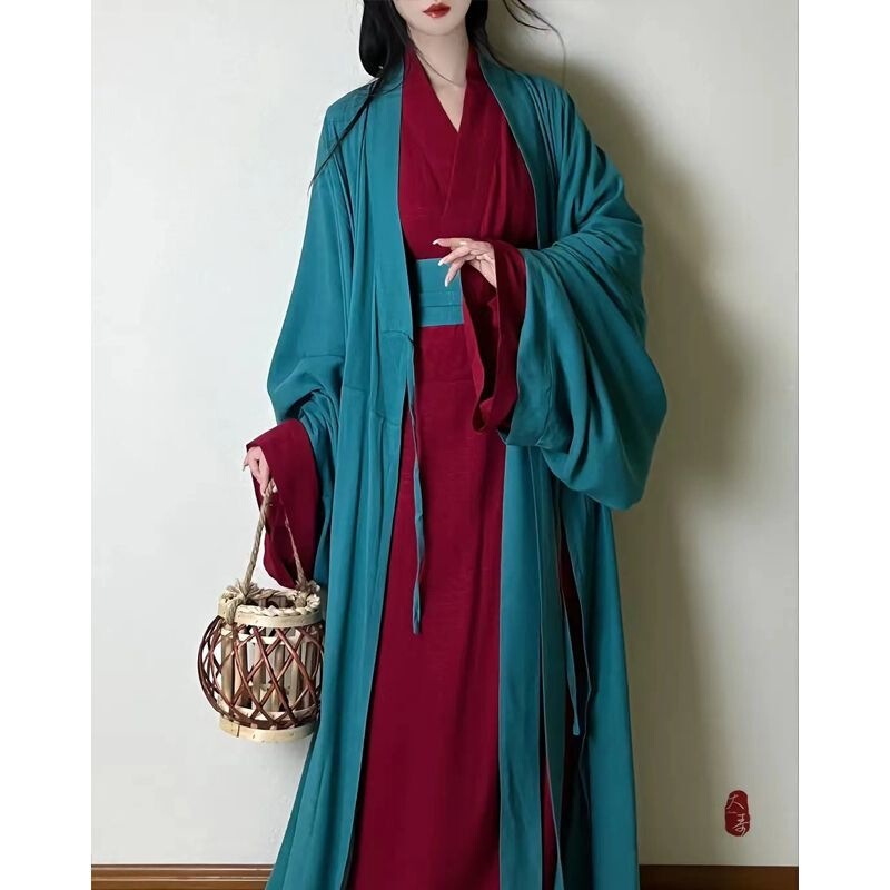 Mashan Chu Tomb-Style Straight-Cut Hanfu with Han Elements, Daily Wear for Men, Hanfu in Wei and Jin Dynasty Style, New Autumn and Winter Model Mashan Chu Tomb-Style Straight-Cut Hanfu with Han Elements, Daily Wear for Men, Hanfu in Wei and Jin Dynasty Style, New Autumn and Winter Model