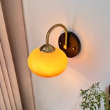 Кремовое ретро бра для кровати для беседки для коридора, настенный светильник