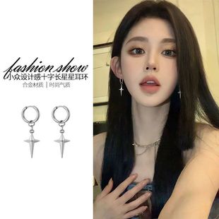 Niche Design Earrings Four Mans Star Earrings Women's New Style Light Luxury High-end All-match Unique Cold Style Earrings