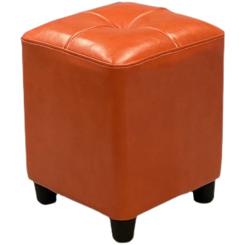 Wholesale Household Bench Living Room Small Leather Bench Rectangular Bench Sofa Coffee Table Square Bench Low Bench Shoe Changing Bench Leather Cushion 