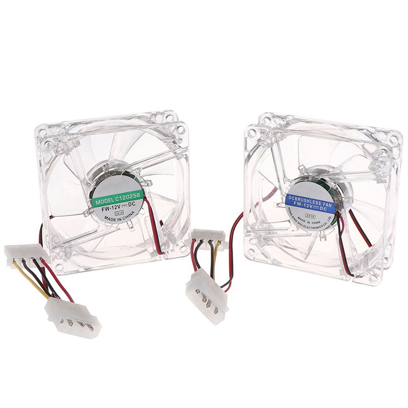 Cross-border 8025 8CM LED Light Colorful For Desktop Computer Case, Transparent Case Fan_voghion.com