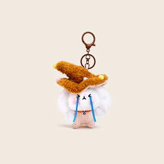 オリジナルのキノコのウサギのぬいぐるみのキーホルダーのペンダントの趣味は少女の心の人形の贈り物の卸売りを包みます。