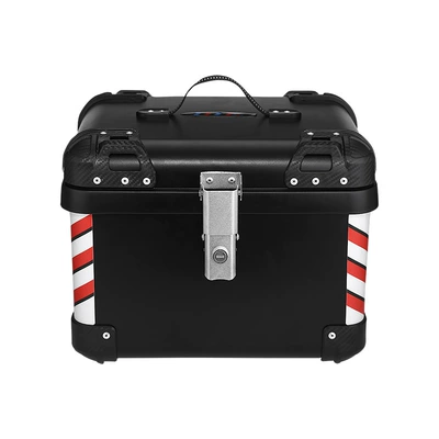 Motorcycle trunk large capacity trunk scooter electric car trunk large universal non-aluminum alloy tail box (Motorcycle trunk) - mt660-black