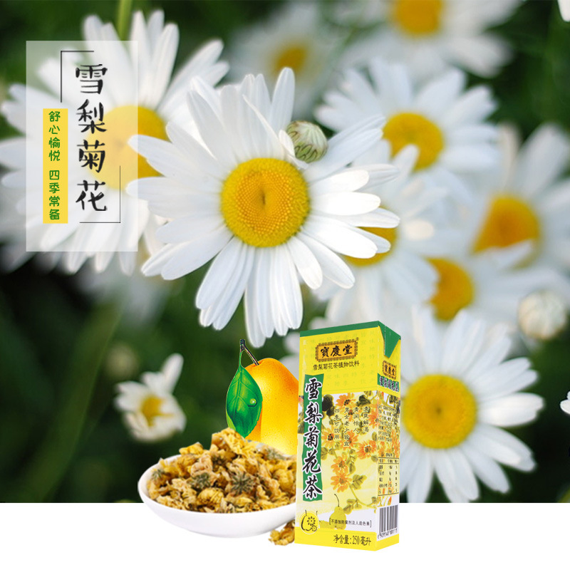 Shenhui Baqingtang Snow Pear Chrysanthemum Tea Beverage 250ml*24 Boxes High-Quality Hangbai Chrysanthemum Autumn Drink, Nourishing and Wholesaling