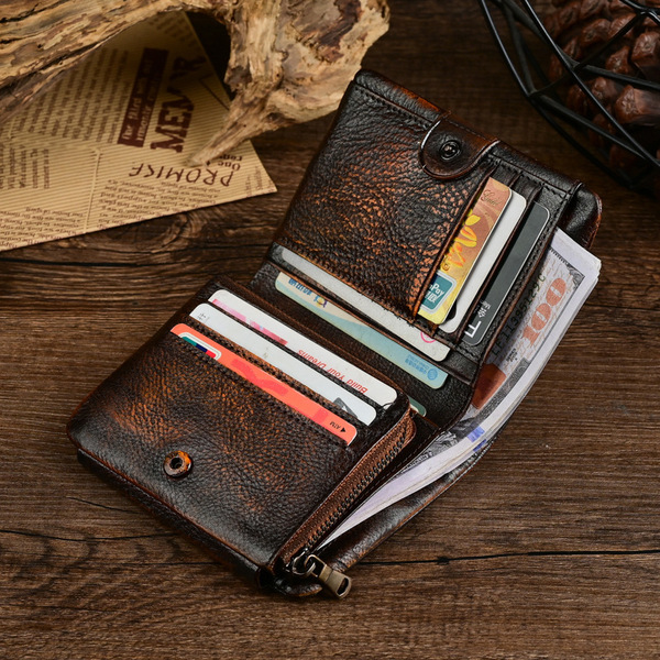short leather wallet