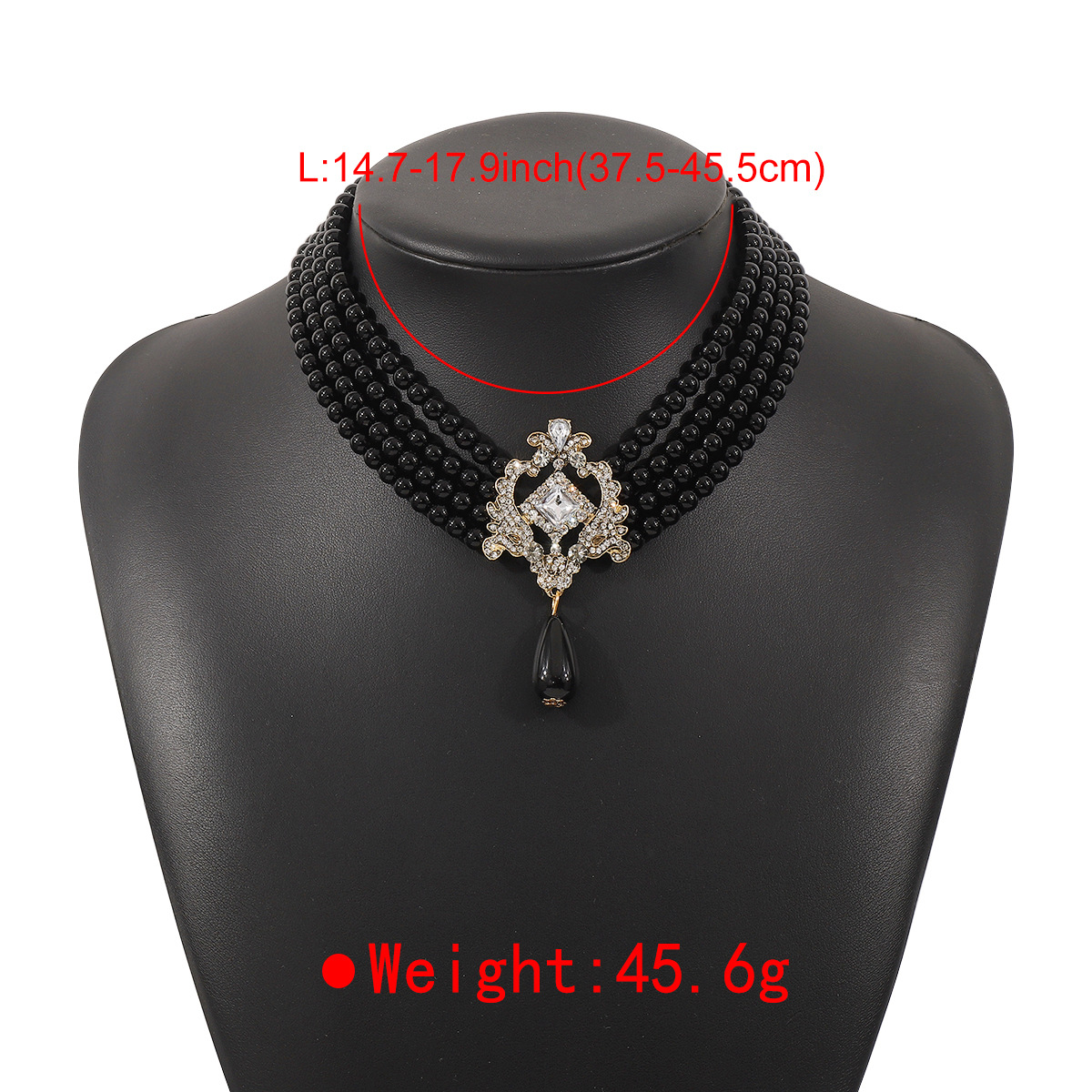 Mehrlagige Perlenkette Für Damen Im Retro Palast Stil Design_voghion.com