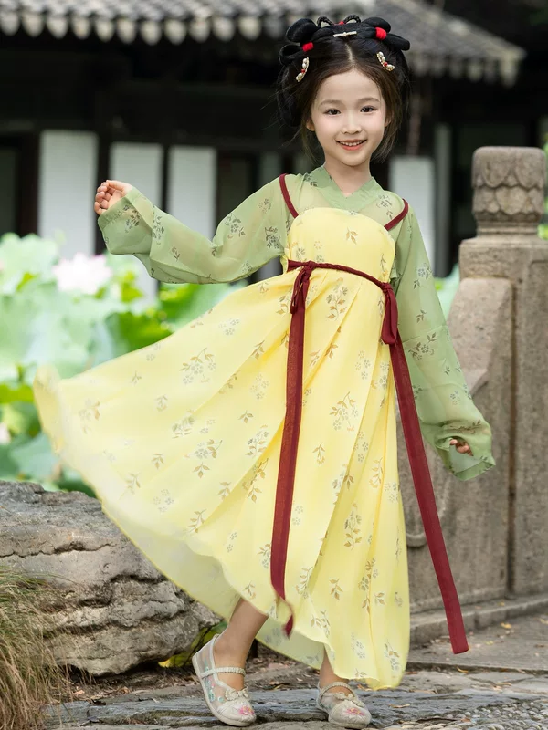 Детский Hanfu, юбка, костюм, платье