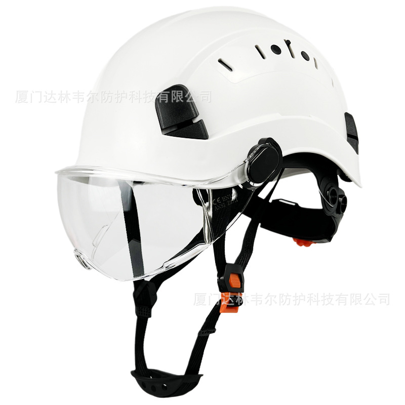 Casco de seguridad con gafas protectoras, ABS resistente, estándar nacional CE