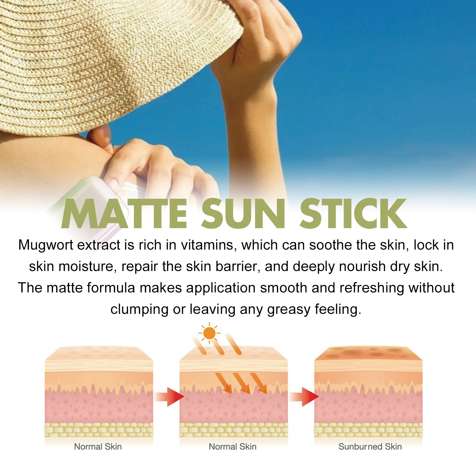 EELHOE matte protective rod for outdoor UV protection, anti-aging, moisturizing, refreshing, non sticky, and whitening_voghion.com