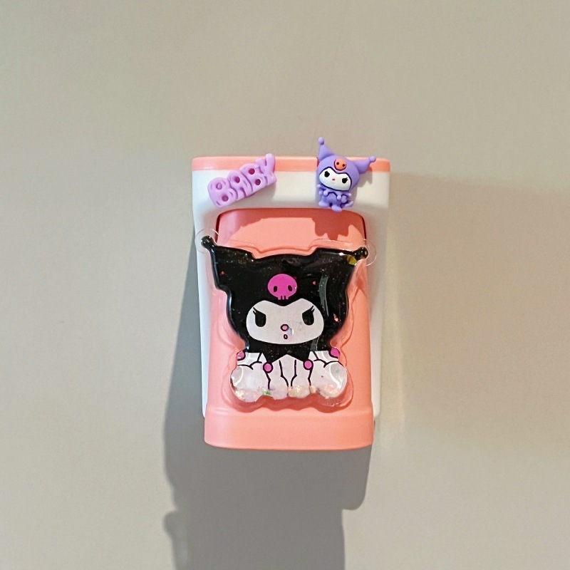 電動歯ブラシカップ艾莎スタンド穴なし壁掛け式子供トイレ歯コップ歯磨き粉棚アニメかわいい|undefined