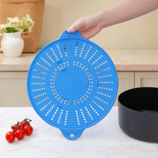 Factory direct supply multi-functional silicone anti-overflow cover anti-oil splash net pan cover draining cover draining oil net cover oil blocking net steaming cover