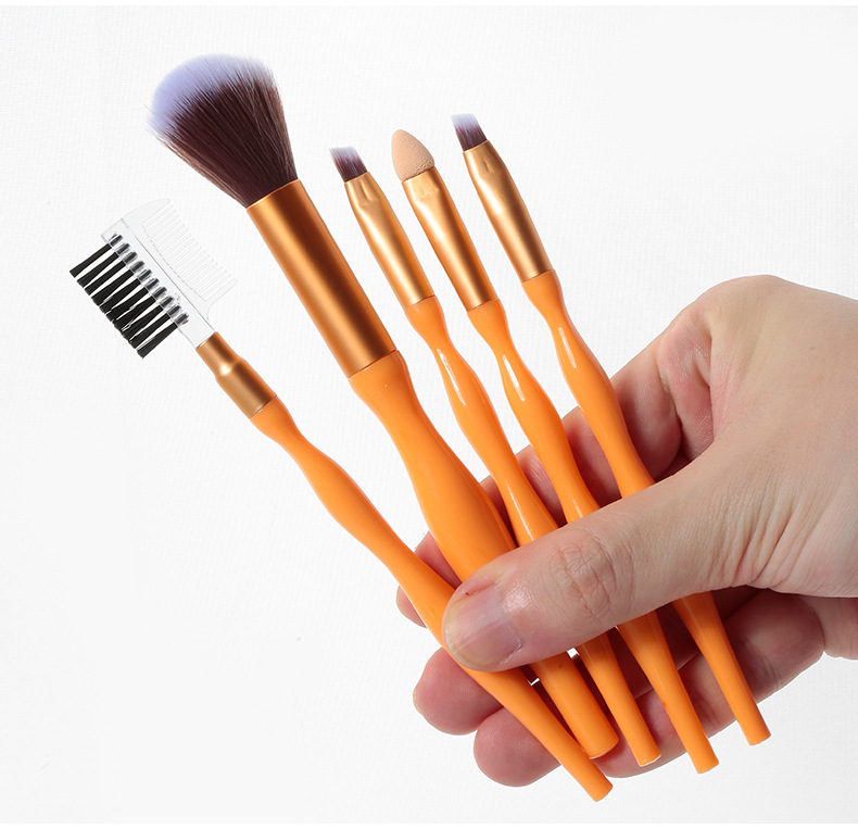 LMLTOP Makeup Brush Set of 5 pieces: Setting, loose brush, eyelash comb, Eyebrow Brush, Eyeshadow Brush TOP-035 undefined