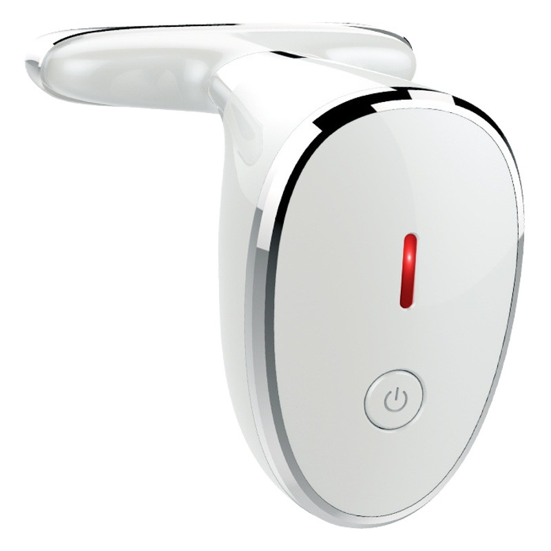 Nuevo producto Medidor de belleza para el cuello Medidor de patrón de cuello de masaje de vibración Plancha pequeña para levantar el cuello y la cara Instrumento de belleza de introducción de luz de color