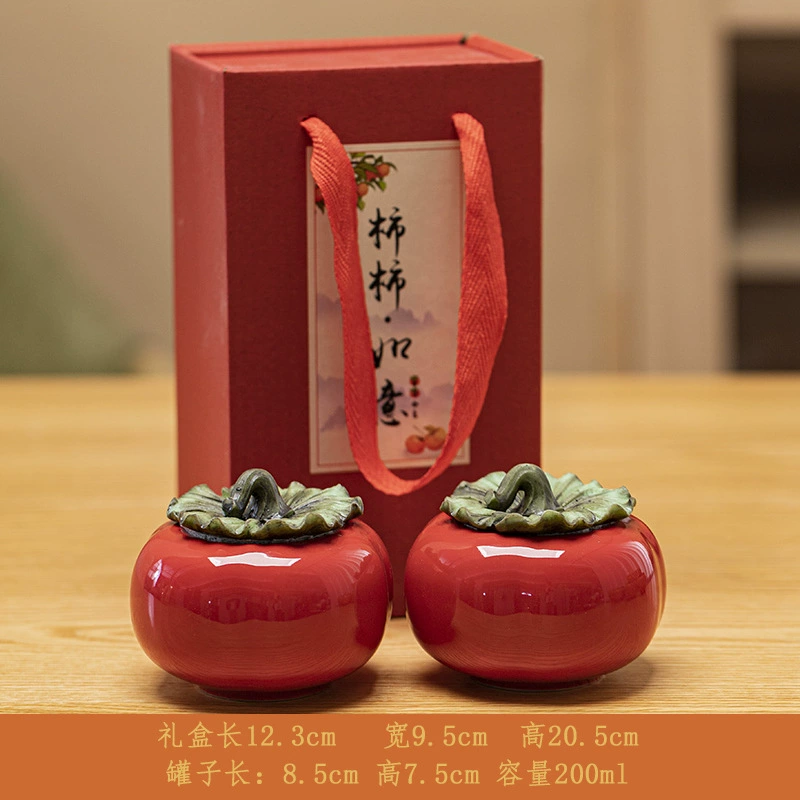 Малый универсальный Ruyi керамика, имитация кода, керамическая банка для чая «Хурма», тибетская банка для сахара