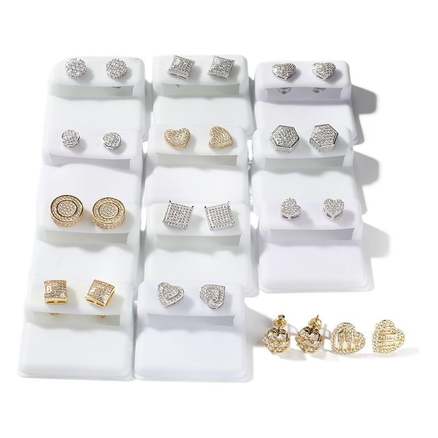 Gumeng hip hop europeo y americano nuevo 925 pendientes de plata varios estilos personalizado fresco hombres y mujeres pendientes de moda al por mayor