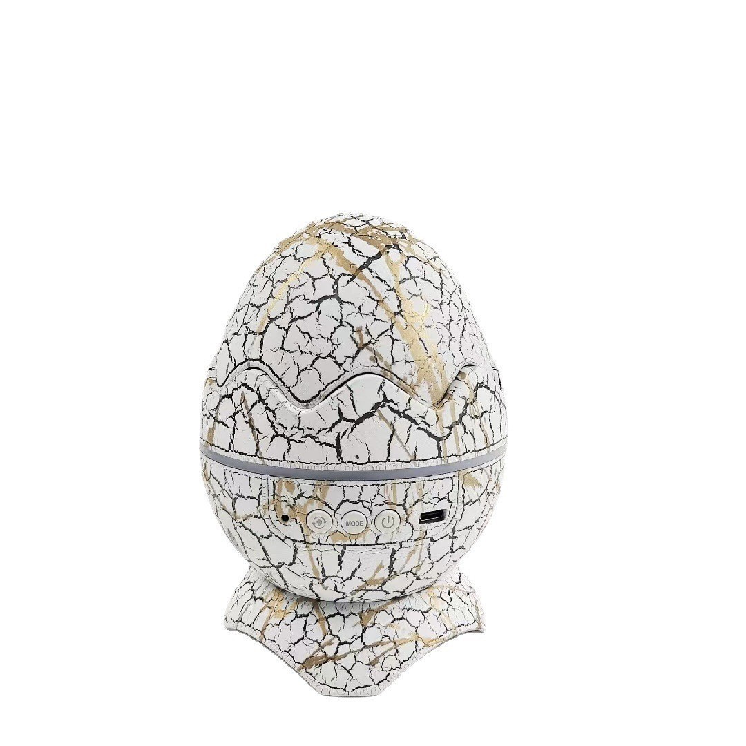 Proyector de cielo estrellado con forma de huevo de dinosaurio agrietado, luz nocturna decorativa para dormitorio