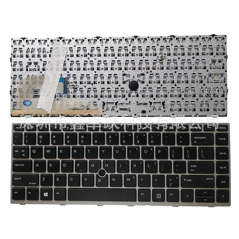 US applicable to HP 840 G 5 840 G 6 745 G 5 745 G6 keyboard silver frame