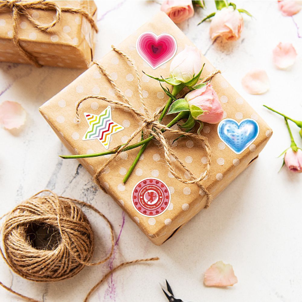 2024 Día de San Valentín fiesta decoración creativa pegatinas boda compromiso sobre sellado pegatinas adhesivas