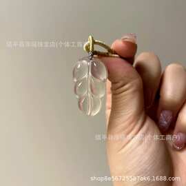 天然翡翠色高冰透玛瑙平安扣吊坠佛公精工树叶福豆葫芦祥云锁挂件
