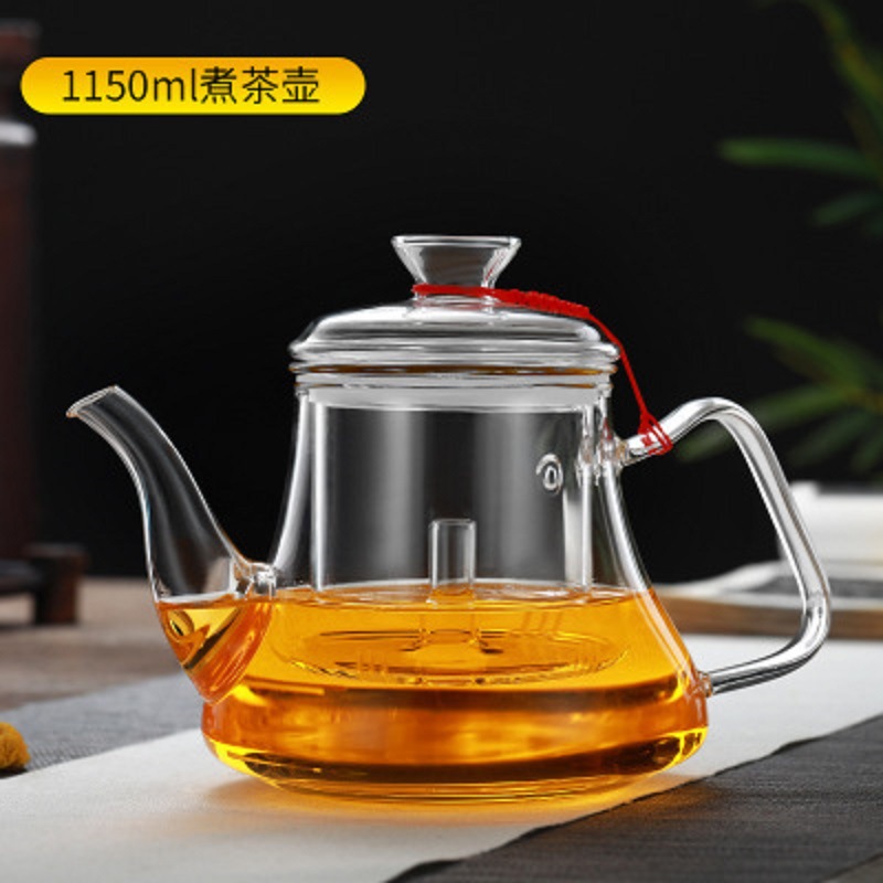 Fábrica al por mayor tetera de vidrio de alta borosilicato material tetera de cocina olla de energía de gran capacidad estufa de cerámica eléctrica tetera de flores y hierba