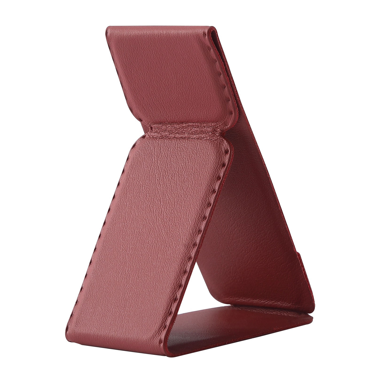 El soporte pequeño de pasta versátil es adecuado para todos los modelos de teléfonos móviles. Soporte de teléfono móvil de cuero PU con patrón de manzana magnético plegable