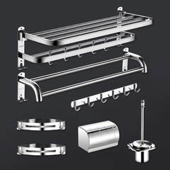 304 stainless steel towel rack bathroom bathroom hardware storage rack without drilling hotel bathroom bath towel rack set