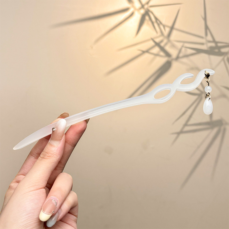 古风西湖会发光的宫灯发簪女金属灯笼发髻凉亭盘发簪子中秋节头饰|undefined