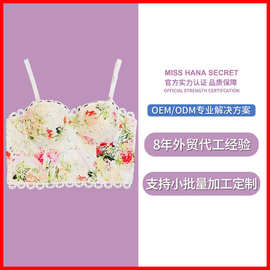 外贸墨西哥蕾丝塑身印花抹胸内搭外穿马甲式鱼骨胸衣OEM定制批发
