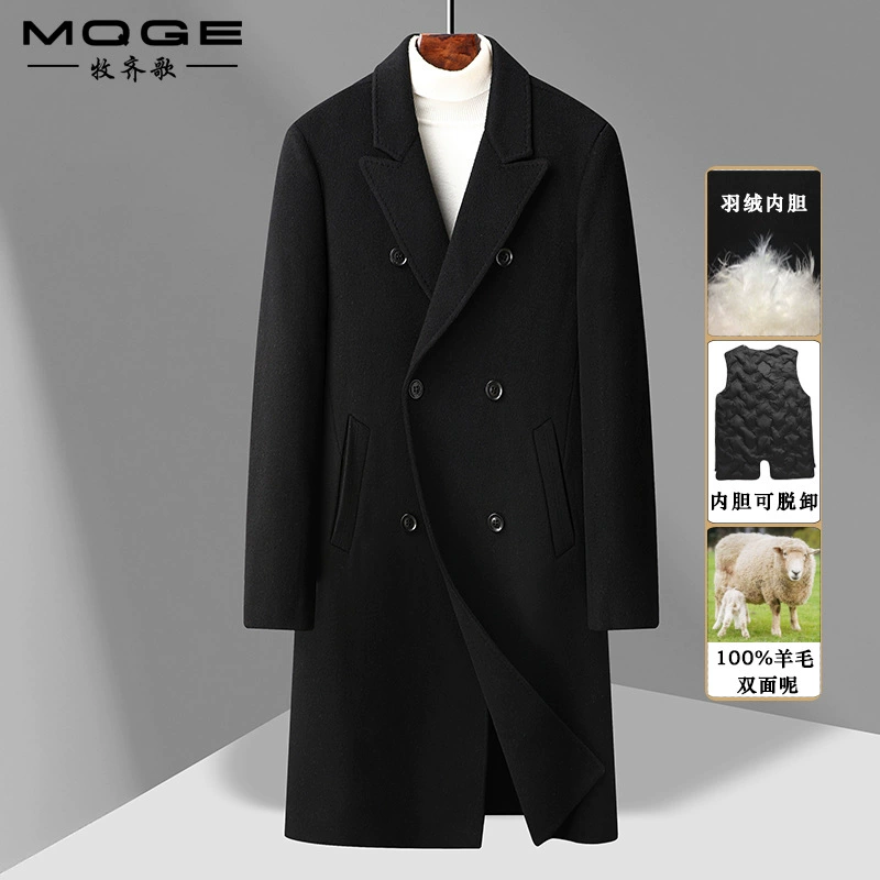 100% шерстяное пальто мужское пальто длинное перо