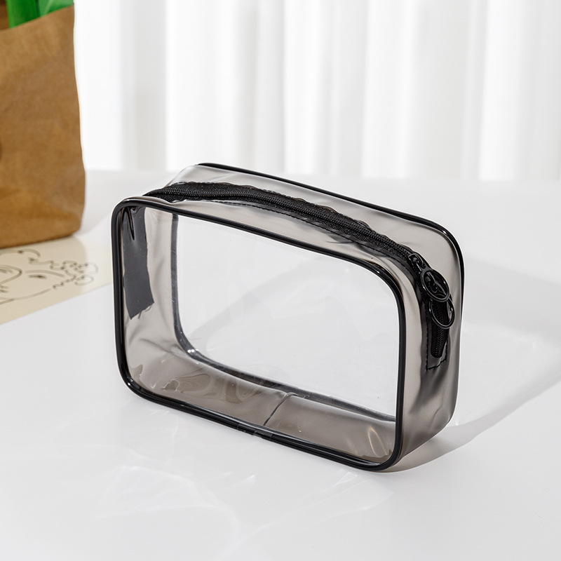 Bolsas de maquillaje de PVC bolsas de lavado portátiles de viaje bolsas de almacenamiento de cosméticos masculinos y femeninos impermeables fábricas transparentes en stock