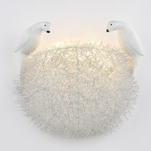 创意个性鸟巢LED壁灯小鸟窝屋艺术灯儿童房餐厅卧室客厅书房壁灯