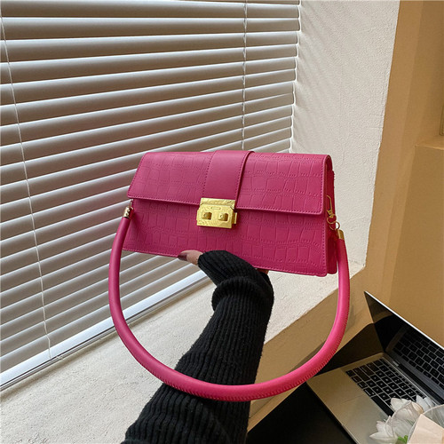 Western Style Bags for Women  Autumn New Stone Pattern Shoulder Bag Fashion Simple Underarm Bag Women’s Small Square Bag