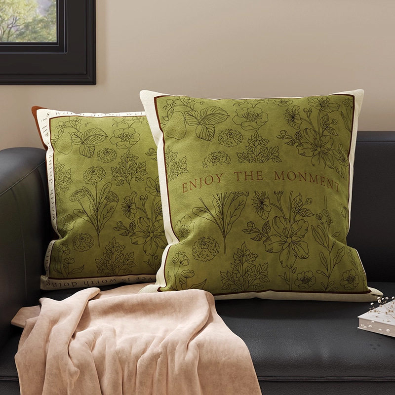 almohada de soporte de estilo francés de lujo ligera almohada de cintura de tela cama de sala de estar sofá almohada de soporte almohada de base