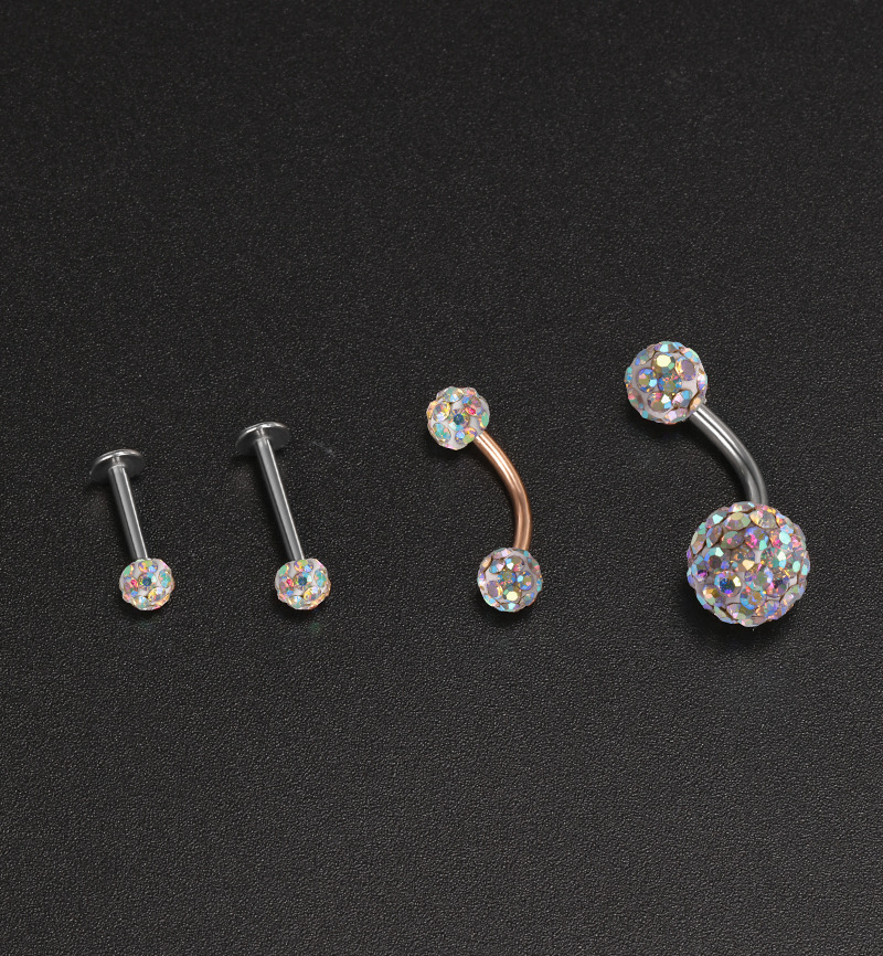 Labret stud lip piercing jewelry styling detail