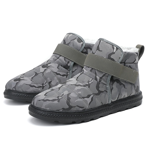 Cotton Shoes Winter Fleece Lined Warm Men Women Unisex Middle-Aged Large Size Low-Top Snow Boots Casual