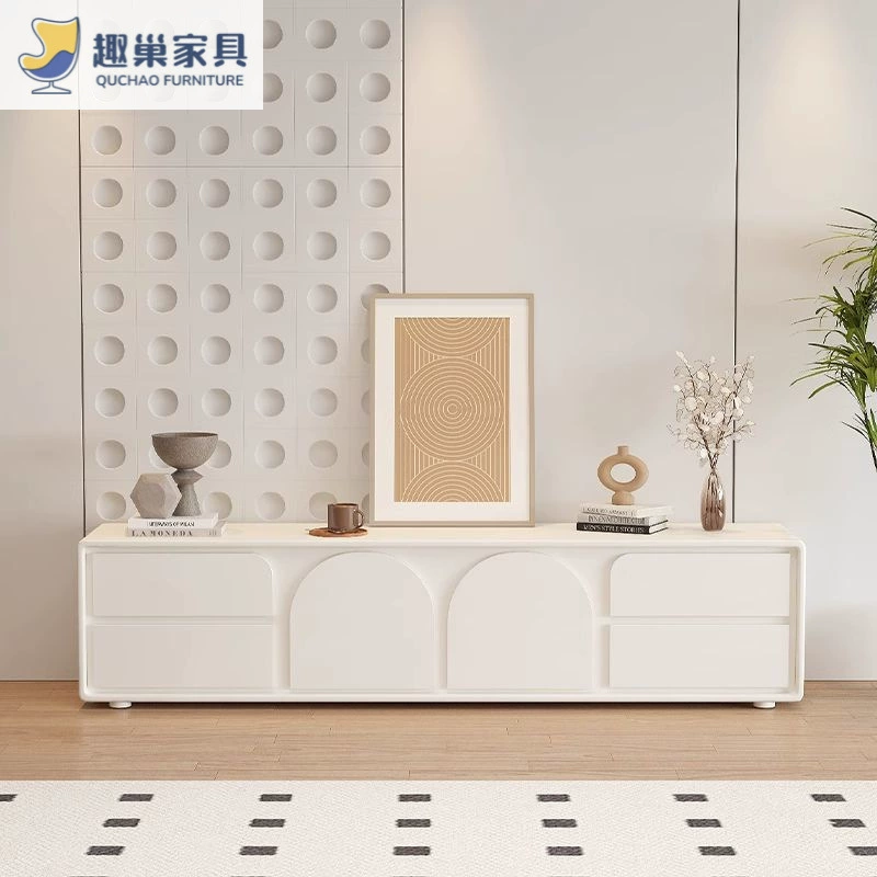 Тумба под телевизор в стиле французского крема, простая современная минималистичная, интернет-хит, напольная, для гостиной, домашняя тумба под телевизор