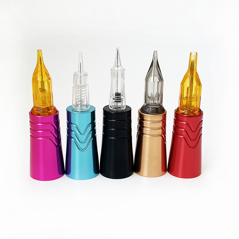 Doble cabeza tatuaje pluma fina tatuaje máquina