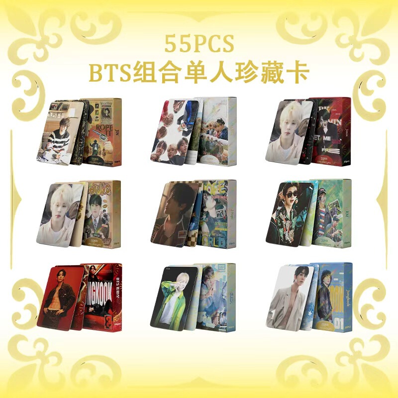 Total of 55 Bts Photocards in Stock, Kpop Celebrity Merchandise, Lomo Collection Cards