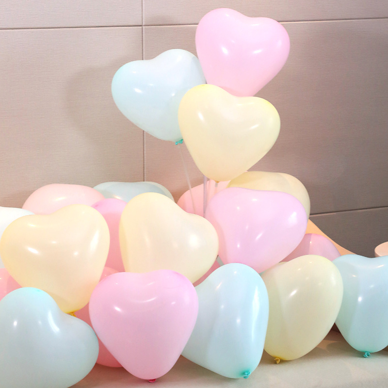 Celebridad en línea macarón globo gemas amor rojo en forma de corazón boda confesión de cumpleaños decoración de globo escenario de fiesta en el hogar