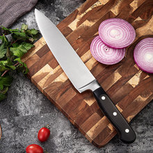 菜刀不锈钢厨房家用刀具8寸厨师刀彩木柄日式料理主厨刀工厂直销