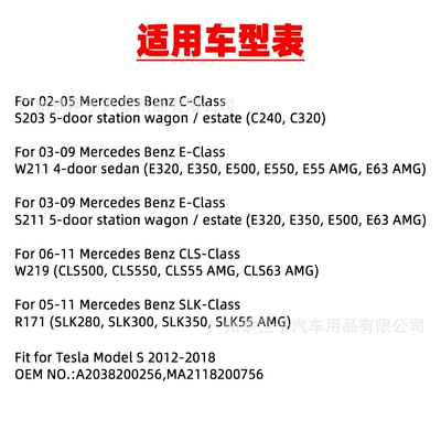 W203/W211/W219/R171, Mercedes-Benz License plate lamp