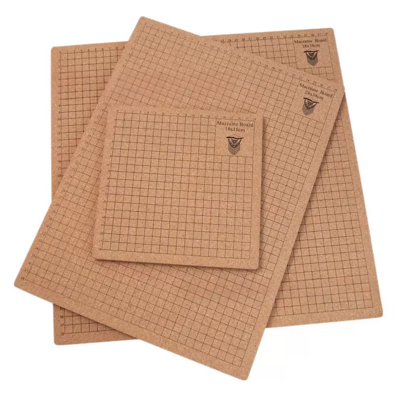 方格软垫板软木板macrame编绳DIY毛线手工棉绳编织固定工具软木板