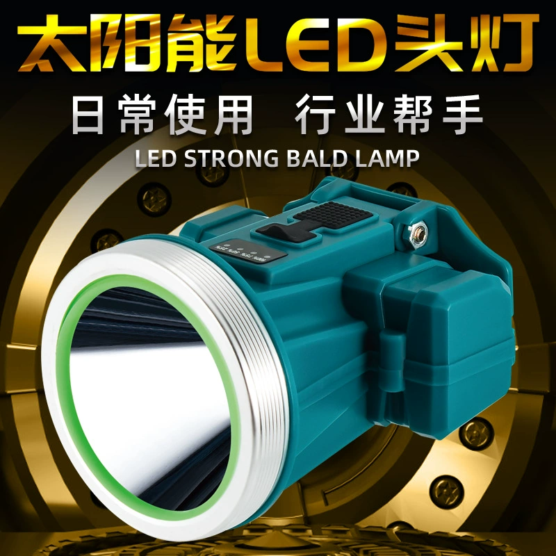 Солнечные зарядные фары Сильный свет супер высокая мощность большой дальности жизни на открытом воздухе кемпинг литиевая шахтерная лампа typec фары