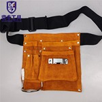 腰胯式牛皮工具腰包，单包有挂钩五金工具配件工具包可挂榔头耐用