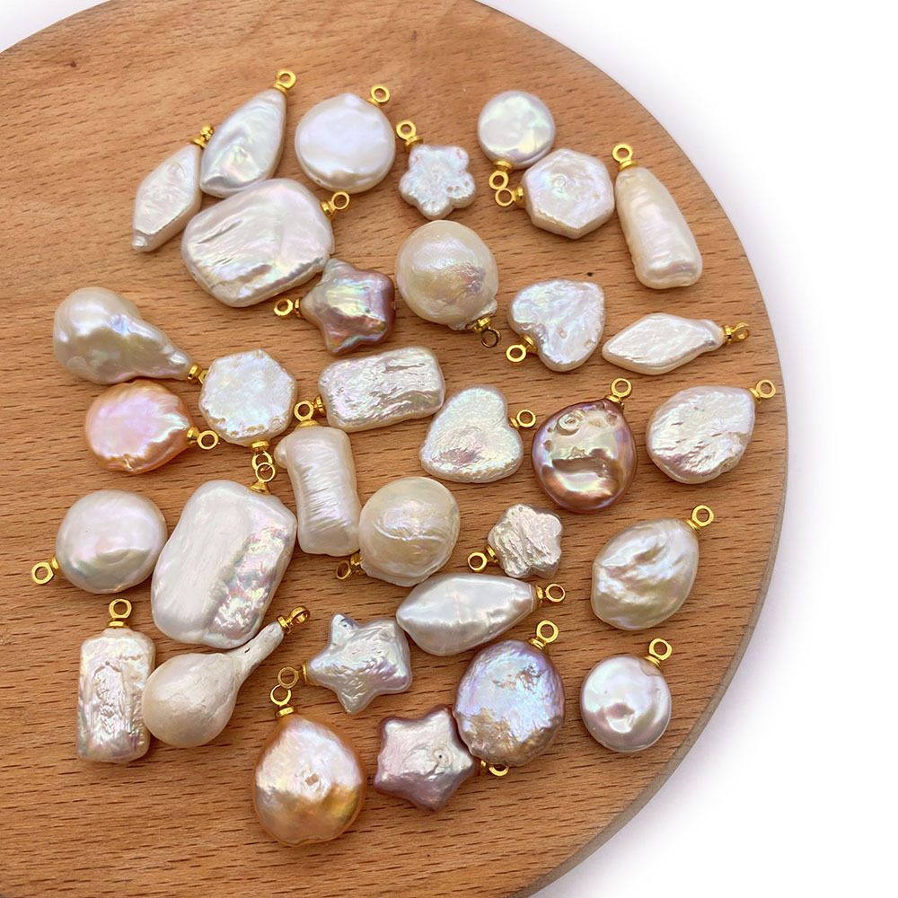 Freshwater Pearl Material 1 Piece Simple Style Classic Style Irregular Pentagram Solid Color Freshwater Pearl Freshwater Pearl Pearl DIY Jewelry Accessories Necklace