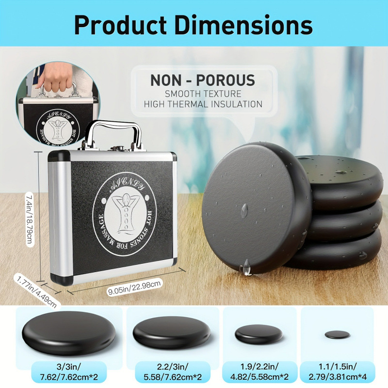 Y 971 Hot Stone Massage Kit with Temperature Adjustment10pc