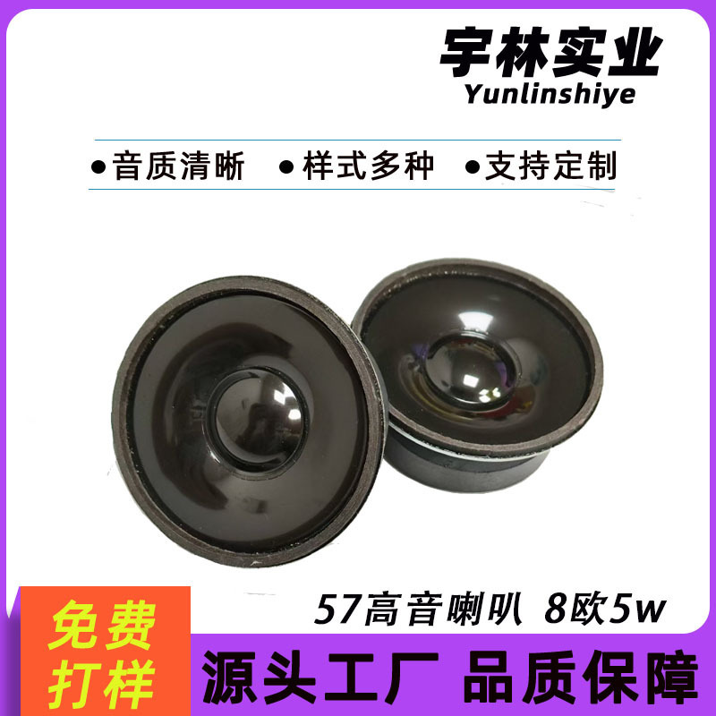 New 57mm High-Pitch Waterproof Speaker 2.25inch Round Black Glossy Film Reversing Speaker Speaker Factory Direct Supply