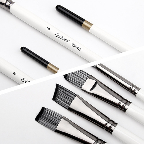 Cross-border nylon hair 7-piece paintbrush set student diy painting watercolor pen art pigment brush oil paintbrush wholesale