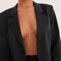 AliExpress новый многослойный сексуальный нагрудный цепочка европейский и американский ночной клуб сценическая вечеринка со стразами тела цепи женский body chain